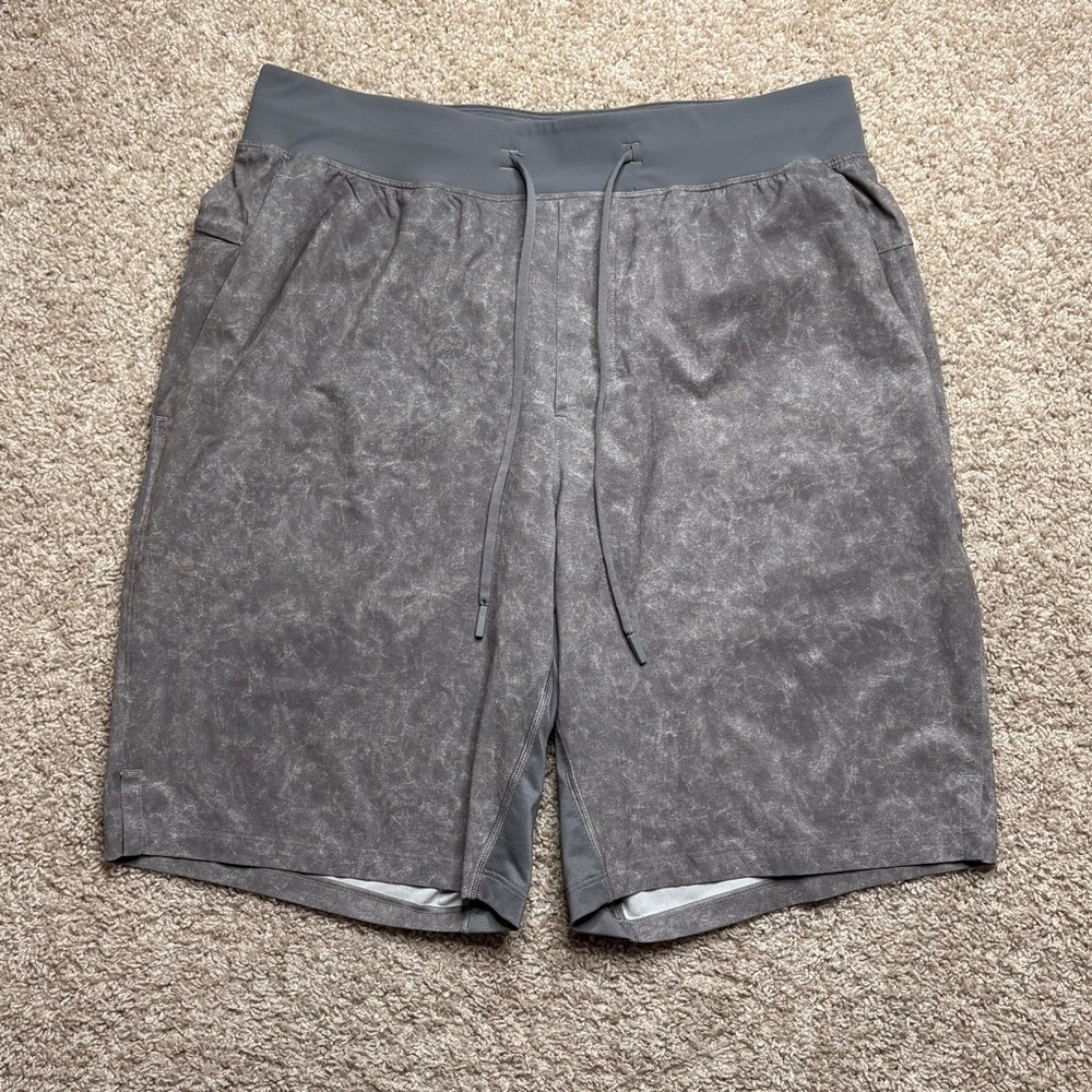 Men's Grey Athletic Drawstring Shorts